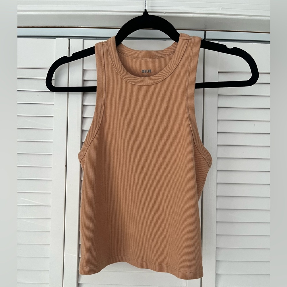 Anthropologie Maeve Cropped Racerback Tank
